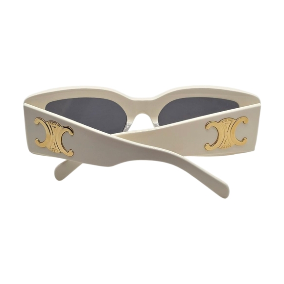 Celine Cream Rectangular Sunglasses - Picture 5 of 7